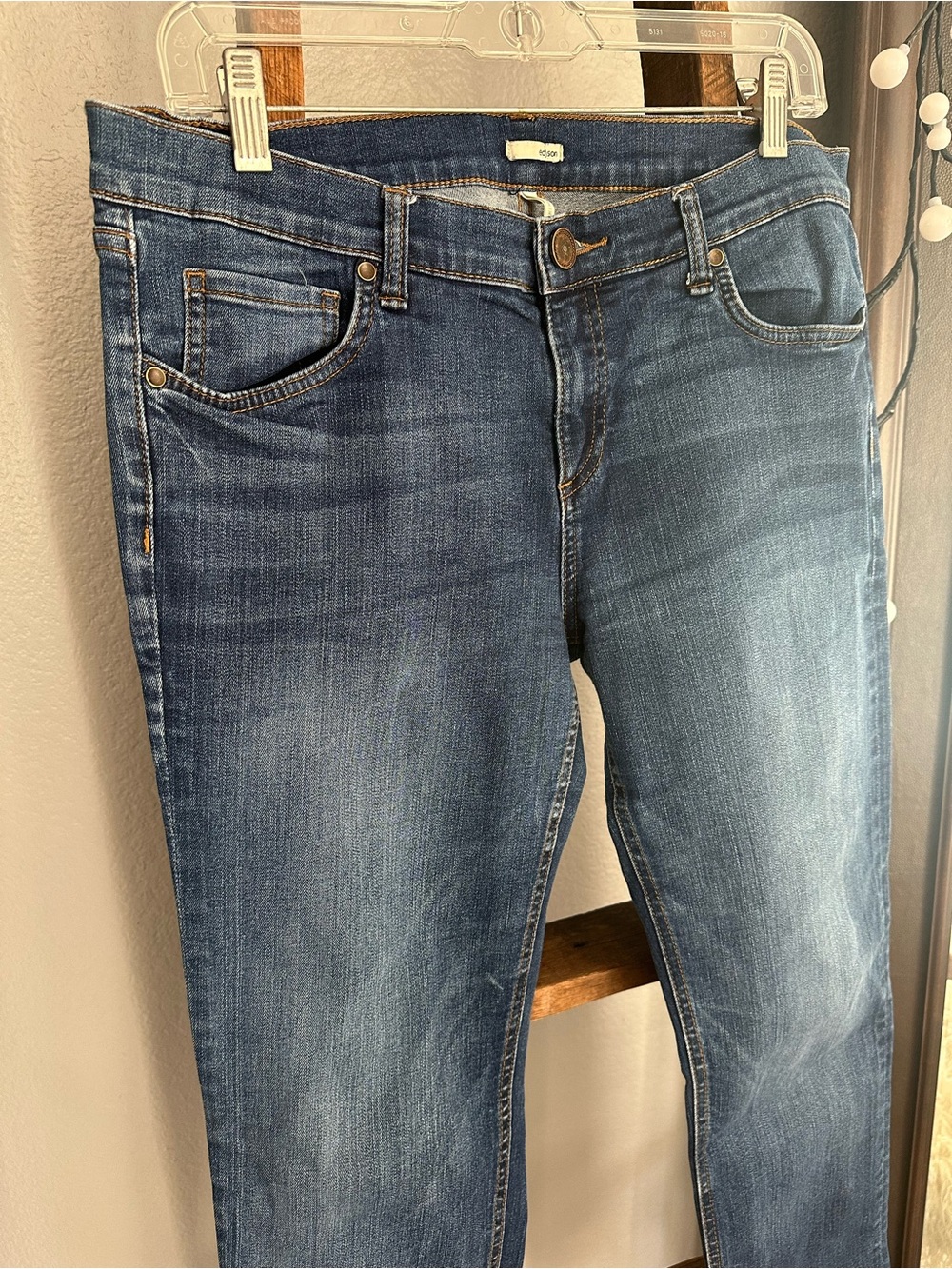 Edison Skinny Jeans in Medium Dark Blue Wash size 32 - Picture 3 of 14